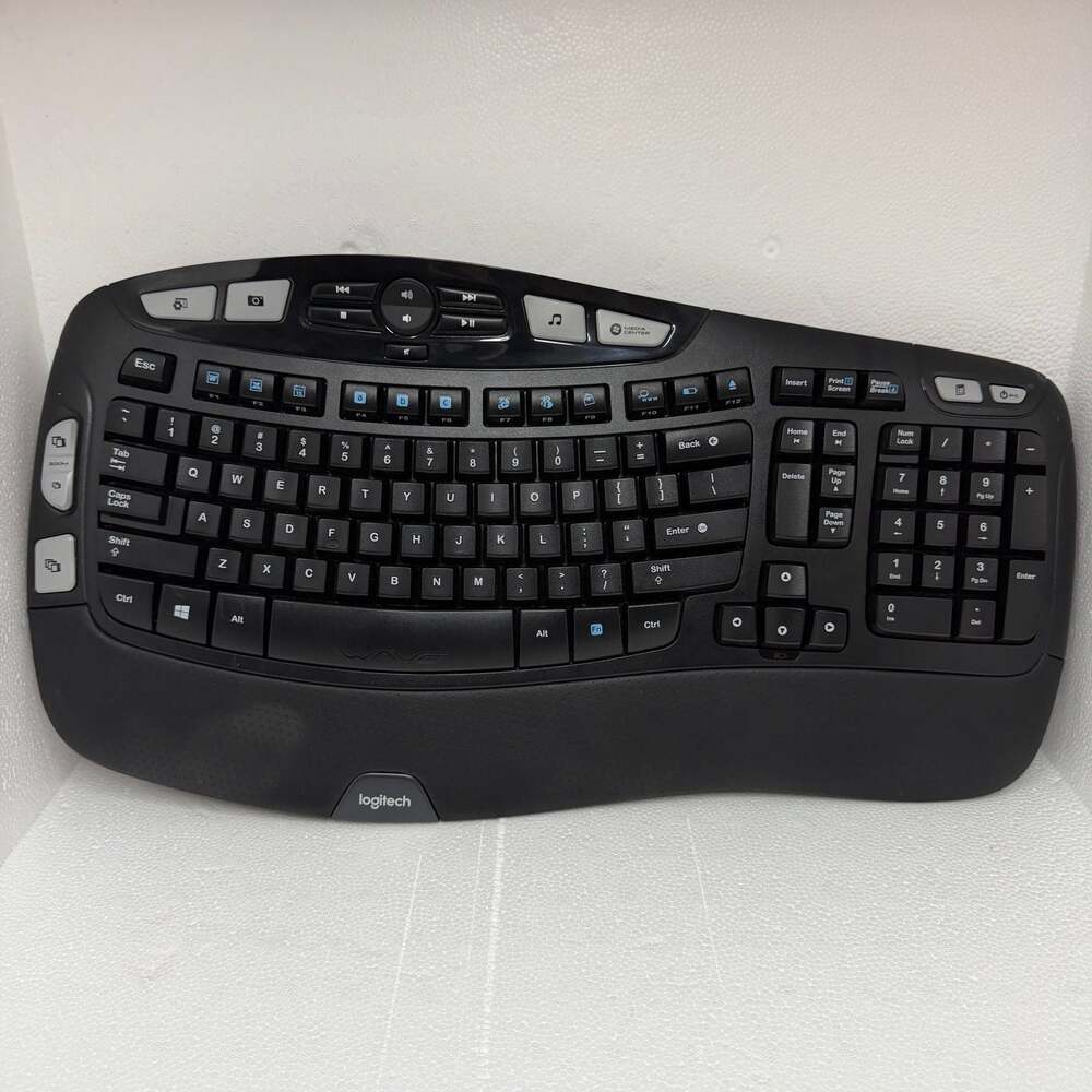 Logitech K350 Ergonomic Wireless Keyboard Black Multimedia Integration